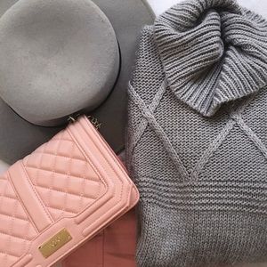 BCBG Paris Quilted Pink Purse